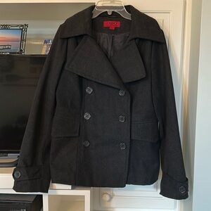 Wool double breasted pea coat